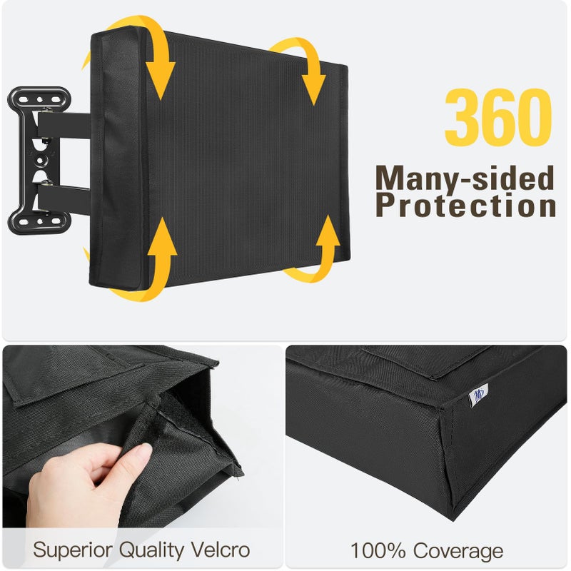 Mounting Dream Outdoor TV Cover Weatherproof with Bottom Cover for 30-32 inch TV, Waterproof and Dustproof TV Screen Protectors with Remote Control Pocket for Outside LED, LCD, OLED Flat Screen TVs - Image 5